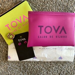 TOVA Trently Stud Earrings + Jacci Ring (New)